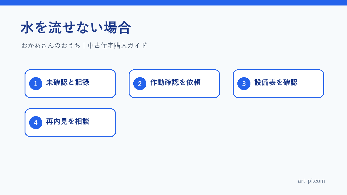水を流せない場合
