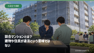 談合マンションの意味と、大規模修繕工事の見積もり合わせを解説する記事のアイキャッチ