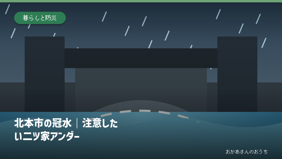 北本市の冠水｜注意したい二ツ家アンダーの道路冠水注意箇所を示すアイキャッチ