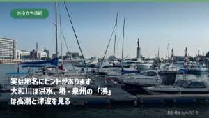 大和川、堺・泉州の海岸、和泉山地と大阪南部の地名を表したアイキャッチ