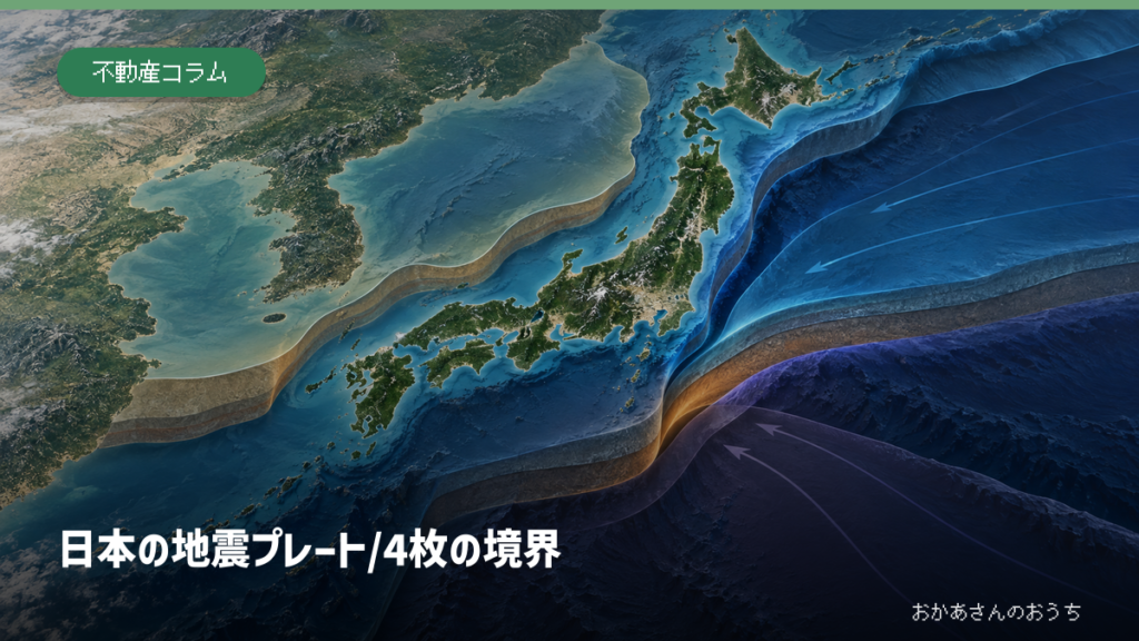 日本周辺の4つの地震プレートを解説する記事のアイキャッチ画像