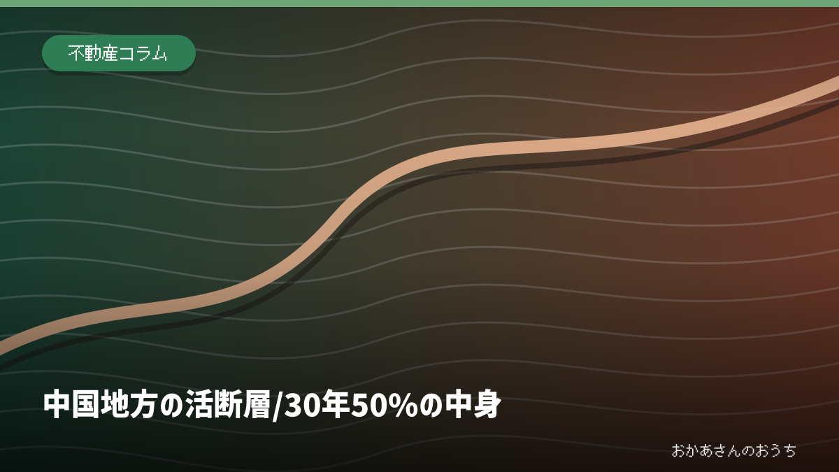 中国地方の活断層と30年確率50%の意味を解説する記事のアイキャッチ画像