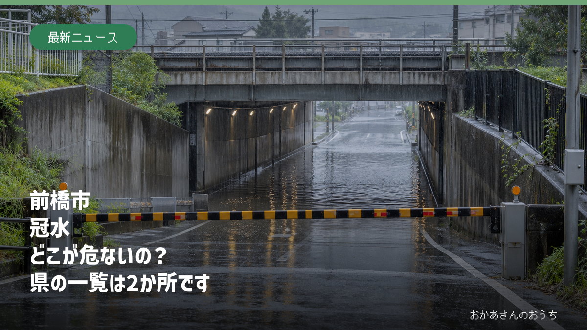 前橋市 冠水　どこが危ないの？　県の一覧は2か所です