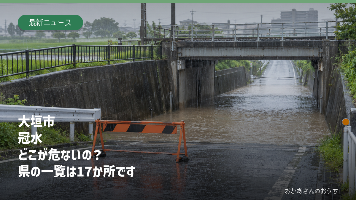 大垣市 冠水　どこが危ないの？　県の一覧は17か所です