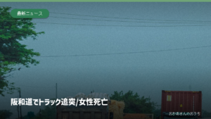 トラックや乗用車が走る海外の道路。阪和道や事故現場の写真ではない