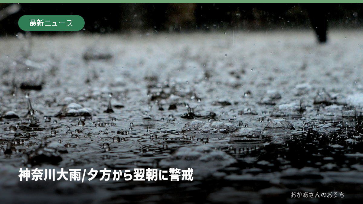 神奈川 大雨/夕方から翌朝に警戒。記事の見出しと題材に関連した写真