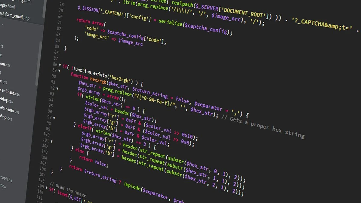 プログラムのコードを表示した画面のイメージ写真
