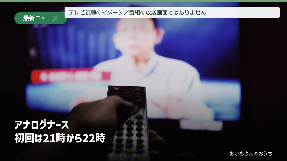 テレビ視聴のイメージ／番組の放送画面ではありません／アナログナース 初回/何時まで