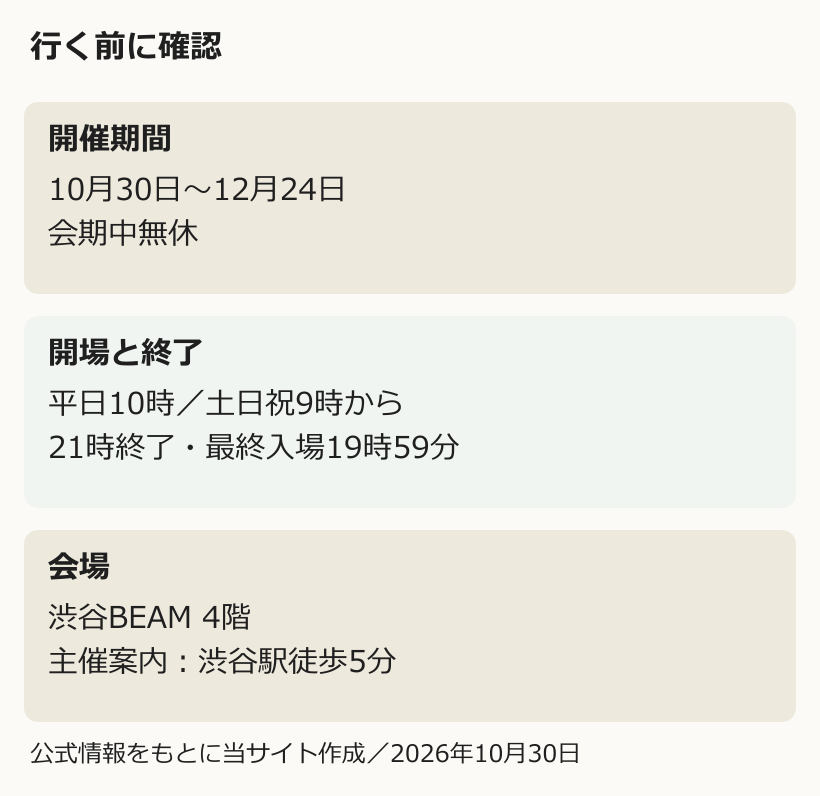 行く前に確認を縦に整理した図解