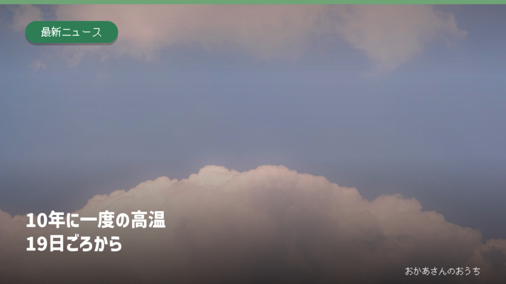 青空に浮かぶ白い雲。特定日の気温を示す写真ではない