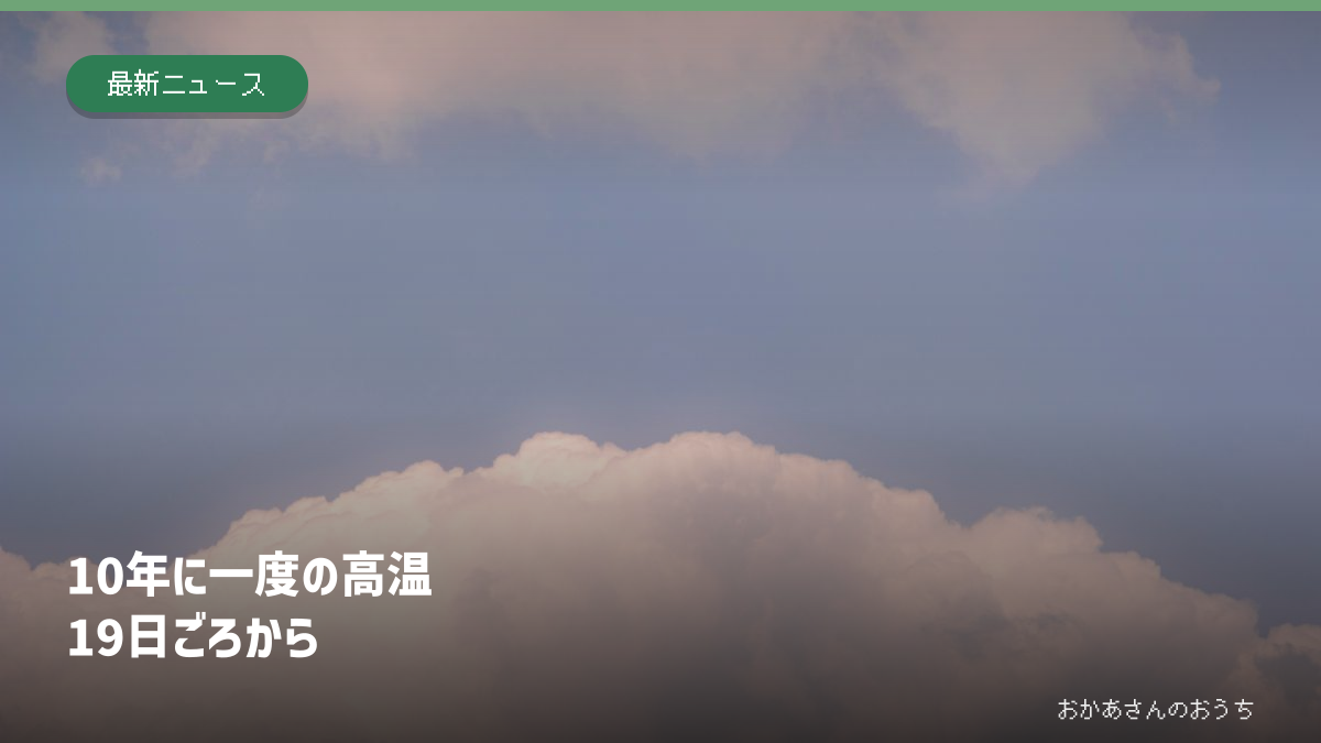 青空に浮かぶ白い雲。特定日の気温を示す写真ではない