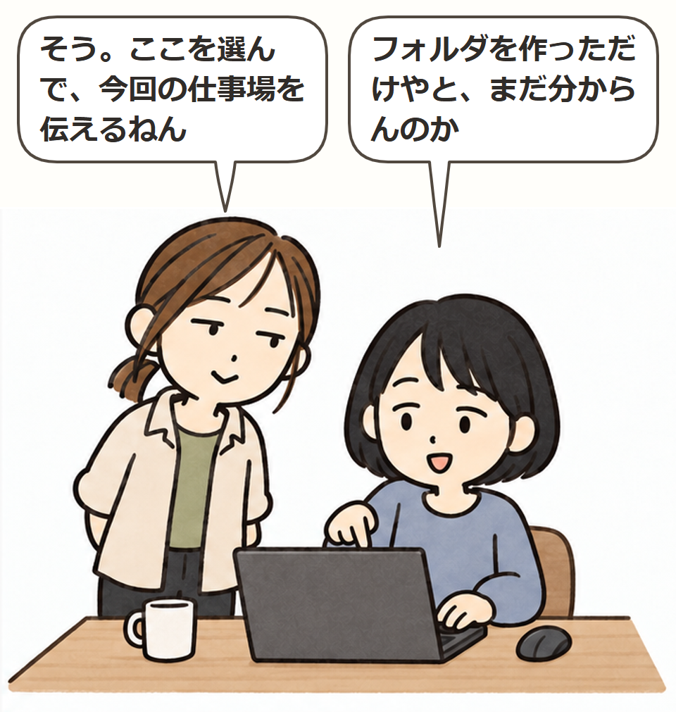 ここが今回の仕事場