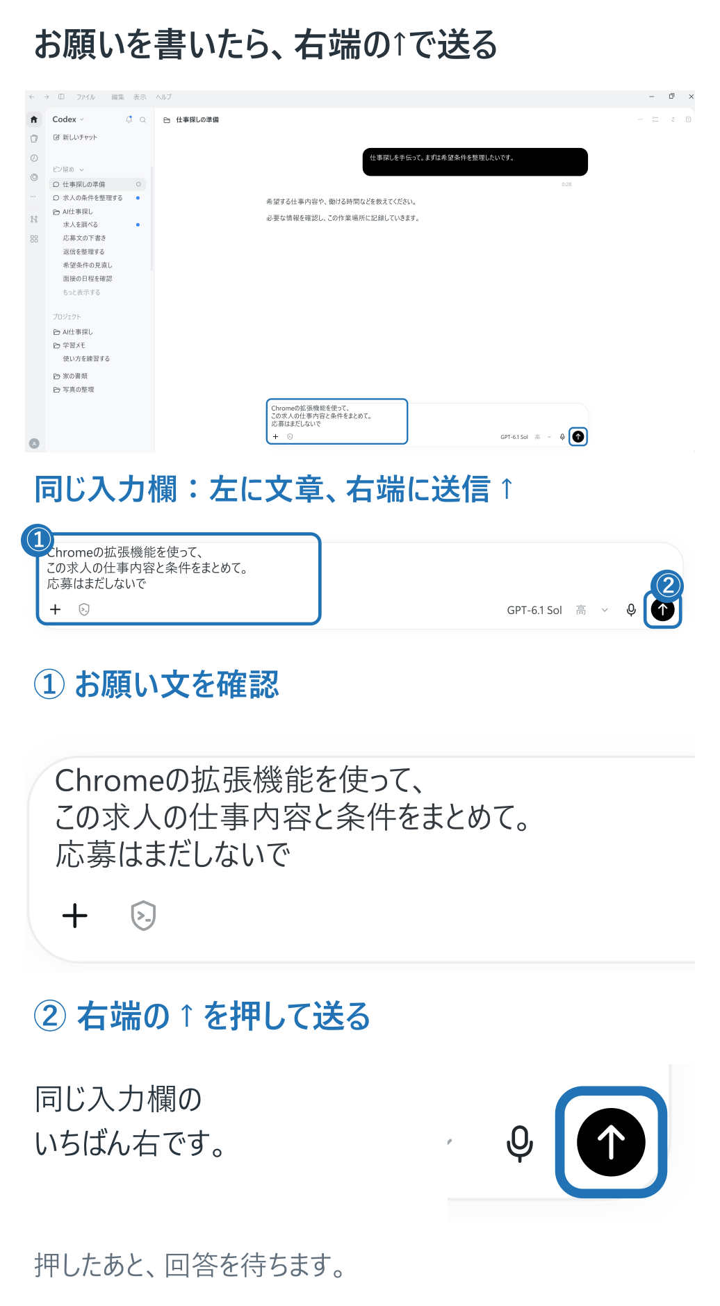 日本語で、短く頼む