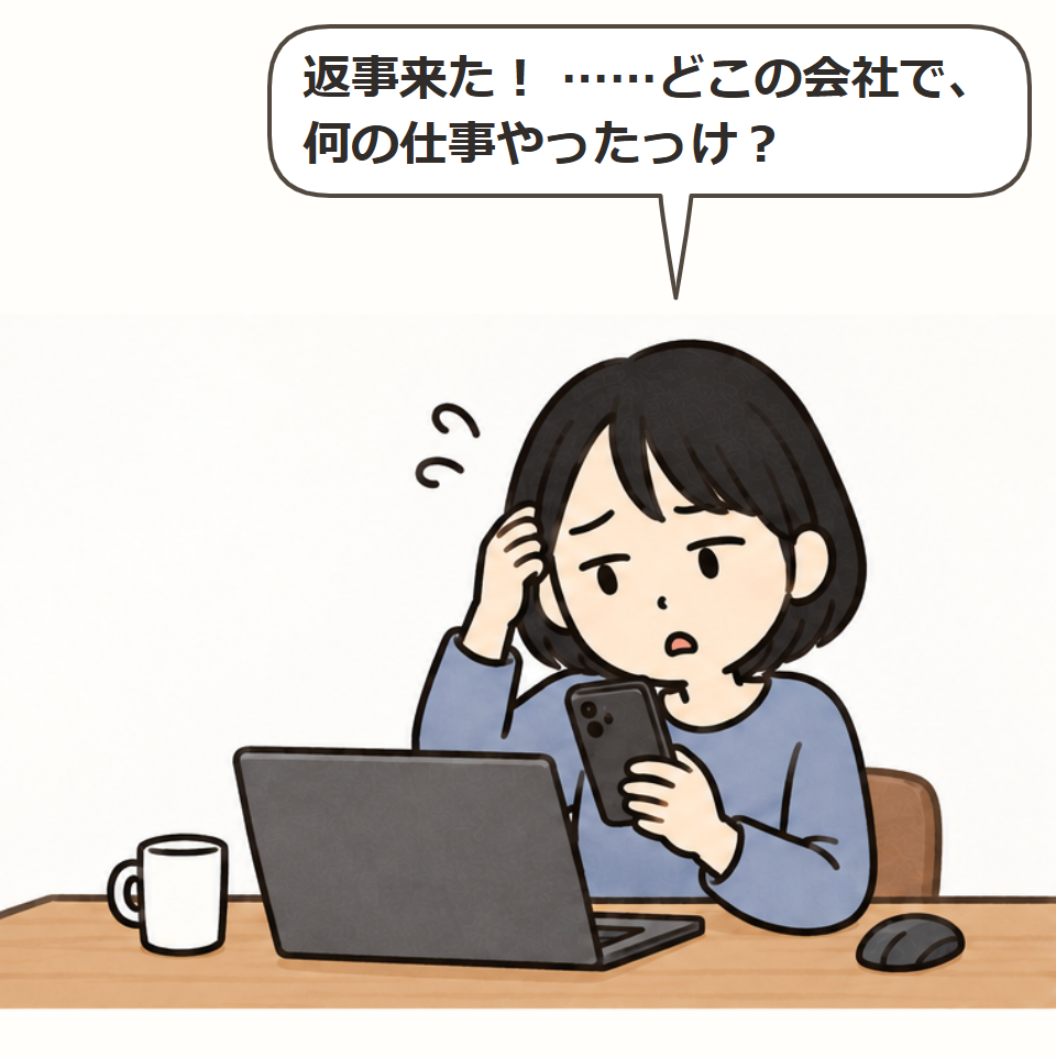 返事が来たけど