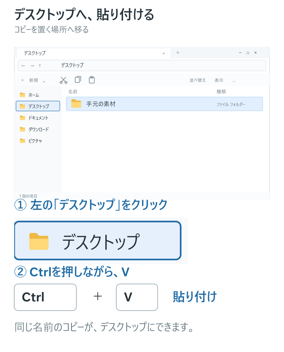 別の場所へ貼り付ける
