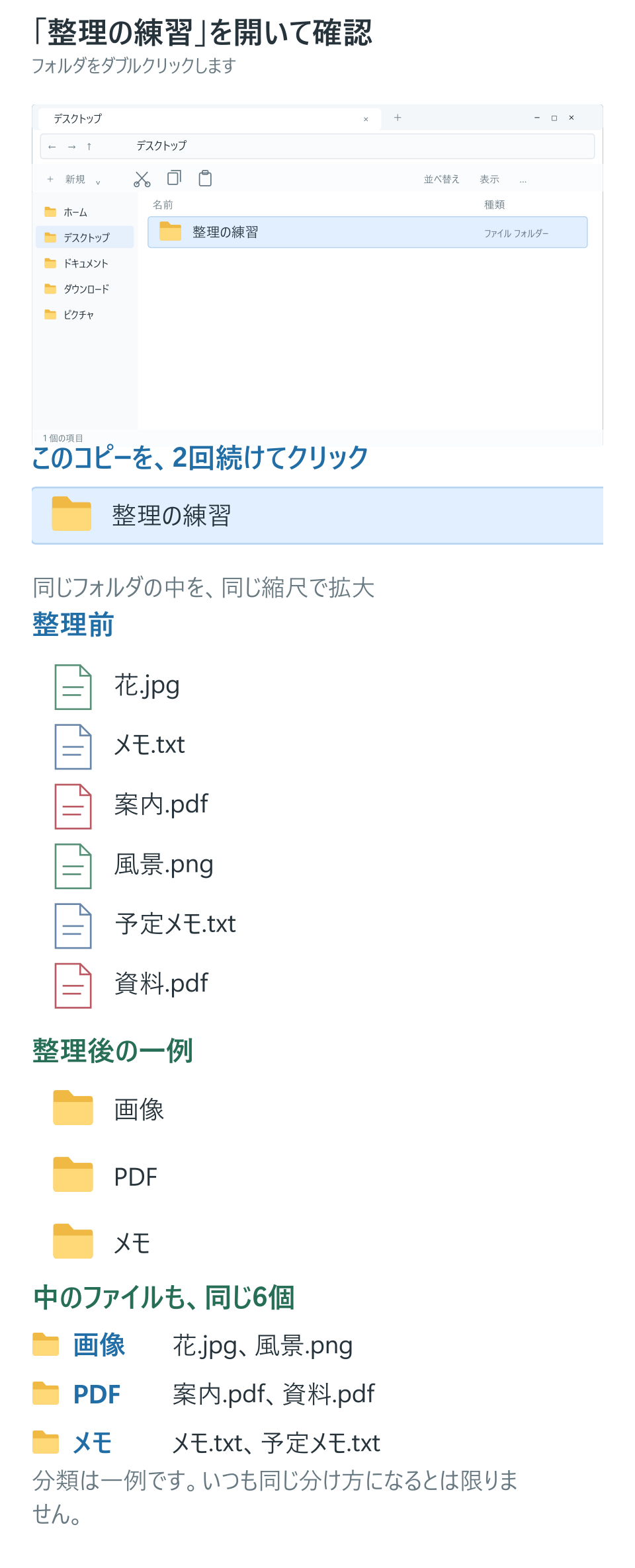 本人が前後を確かめる