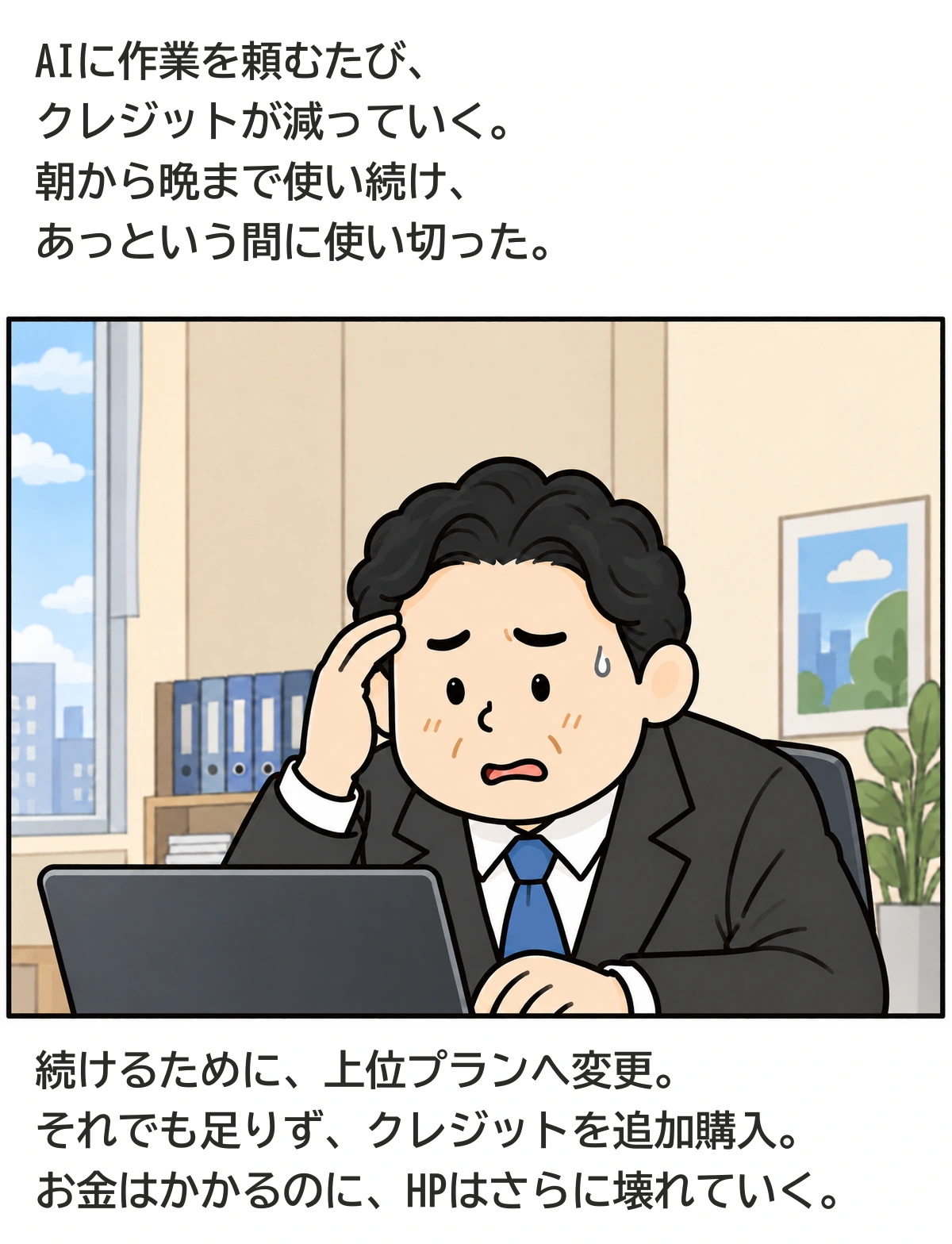 追加購入を繰り返してもHPは悪化する