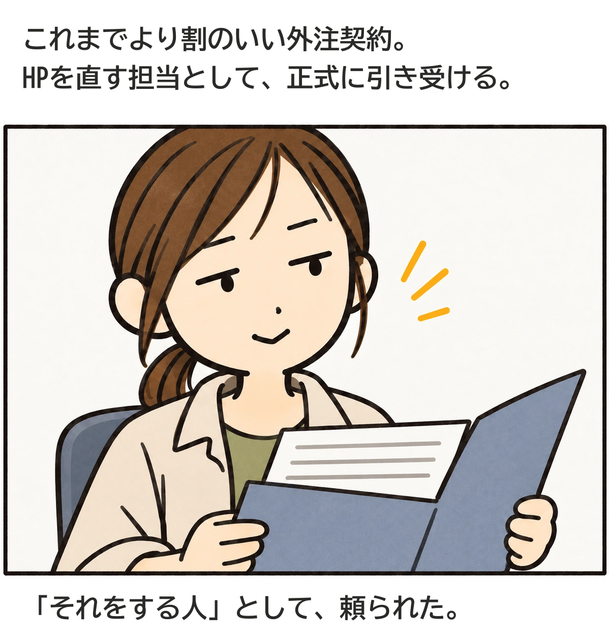 以前より割のいい外注契約で入る