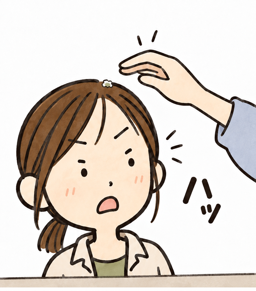 ハッと気づくひーちゃん。