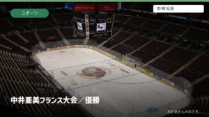 中井亜美フランス大会/優勝。スケートリンクの参考写真を使用