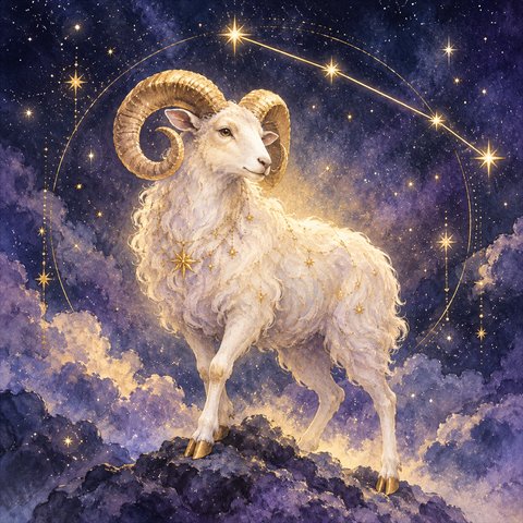 おひつじ座のイラスト