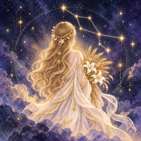 おとめ座のイラスト