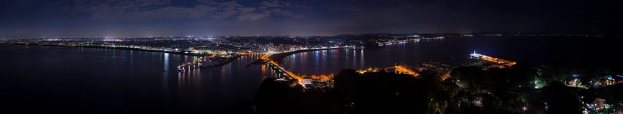 江の島から見た夜景(資料写真)