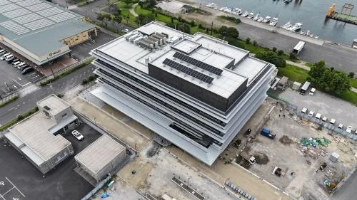 津久見市新庁舎の工事記録写真、2026年6月30日